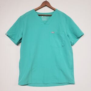 Figs Scrub Set Womens Medium Teal Pink READ